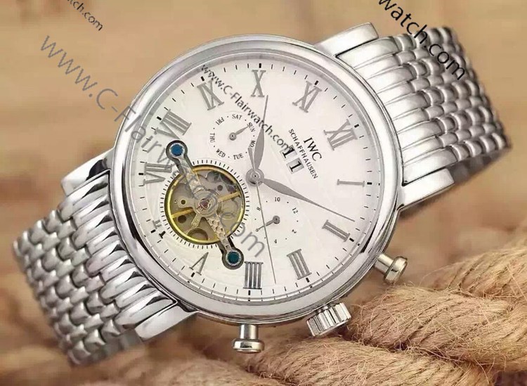 IWC SCHAFFHAUSEN Replica Watch SS White Tourbillon